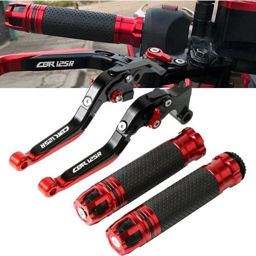 Motorcycle Brake Clutch Lever Extendable+Handle Grip Handlebar For HONDA CBR125R CBR 125R CBR 125 R CBR125 R 2011-2020 2019 2018