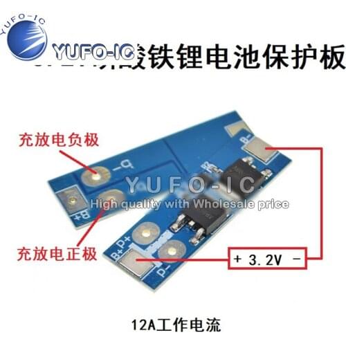 3.2V Lithium iron phosphate Protection Plate 1 Section 1 series 3.7V Battery anti-charge over the discharge protection plate 12A