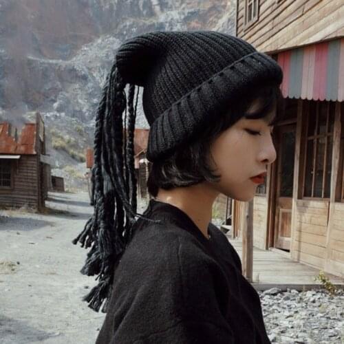 TVVOVVIN 2019 New Fashion Autumn Winter Hat Women Black Solid Flexible Headgear Twist Braid Beanie Cap Female Tide Scarf B812