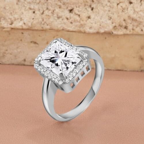 Womans Rings With Zircon Stone Sterling Silver 925 Woman Jewelry High Quality Handmade