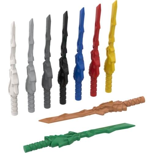 10PCS Assembles Particles 93055 Golden Dragon Sword Bricks Building Blocks DIY Replaceable Parts Toys For Children Gifts