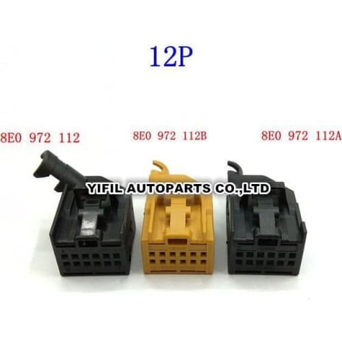 2pcs/lot 12 Pin/Way Female Radar Module/Ambient Light Controller Plug Connector For Volkswagen 8E0 972 112/A/B/8E0972112