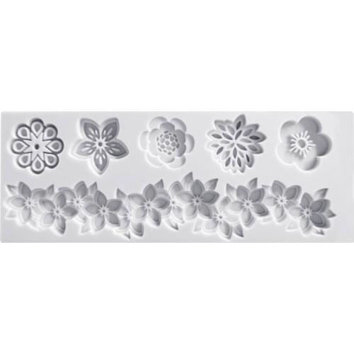 3D Flower Silicone Mold for Cake Chocolate Fondant Sugarcraft Candy Polymer Clay Soap Making Mould DIY Craft