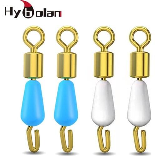 50pcs Bearing Swivel Fishing Hook Fast Connector Solid Ring Rolling Fishing Line Quick Link Carp Fishing Accessories tackle tool