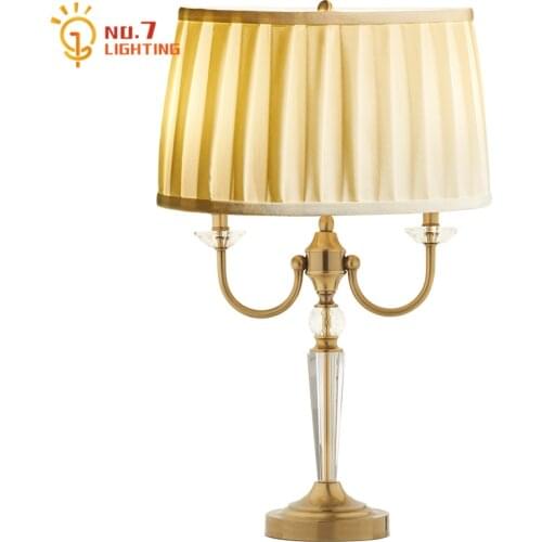 American Luxury Crystal Table Lamp Simple Modern Desk Lights Home Decor Bedside Bedroom Sofa Tea Table Hotel Guest/model Room