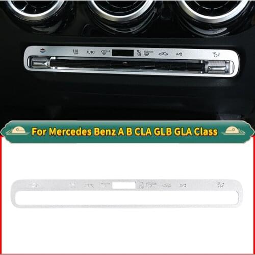 Car Accessories For Mercedes Benz A B CLA GLB GLA Class W177 2020 Aluminum alloy Central Air Conditioning Mode Button Trim Cover