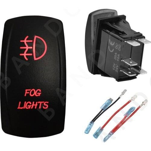 Jumper Wires Set，FOG LIGHTS 12V 24V Car Boat Caravan Rocker Switches Waterproof Car Buttons Dual Red LED Lights Interior Parts