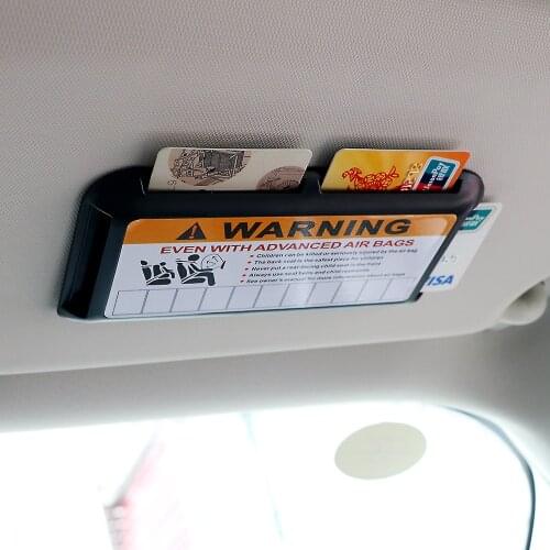 Car Visor Clip Organizer High-speed IC Card Clip Multifunction Temporary Parking Phone Number Car Parking Card Holder