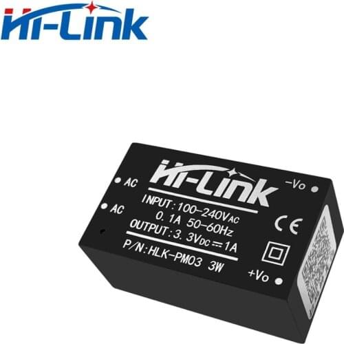 Free Shipping 100pcs/Lot HLK-PM03 3W 3.3V 1A Single Output Hi-Link AC DC Power Converter Module