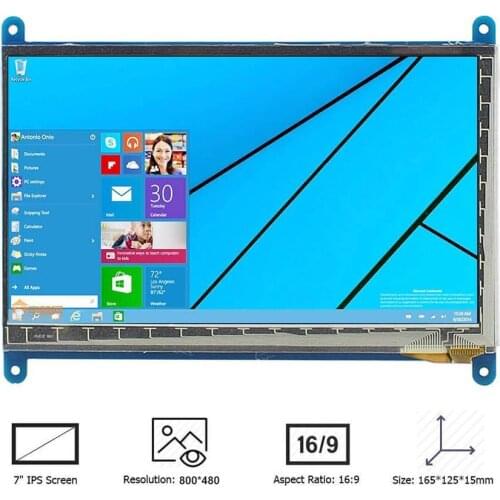 Raspberry Pi 3 RPI Display 7 Inch Touch Screen HDMI HD LCD TFT 1024X600 Monitor For Raspberry Pi 3 2B B Pcduino Win7 8