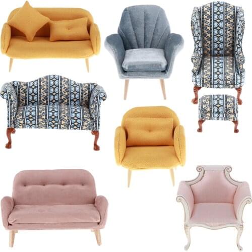 Sofa Armchair for 1/6 Dolls House Furniture Decorations