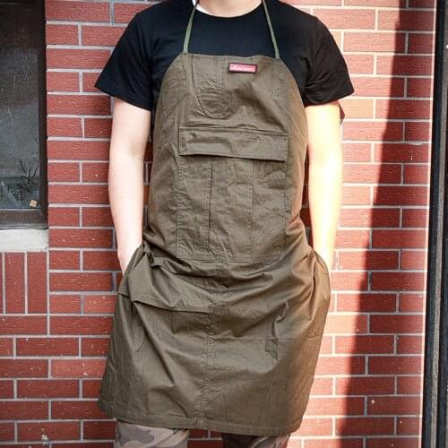 Apron fashion custom logo printing barista gardening outdoor work clothes men waterproof hair stylist painting female