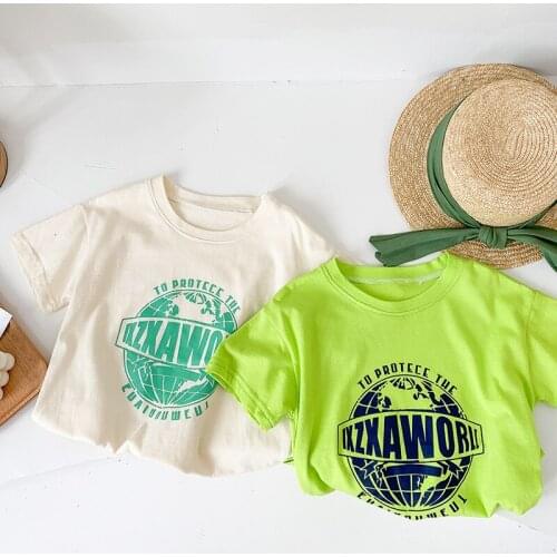 Toddler Boys T Shirts Summer New Childrens Fashion Casual Print Short Sleeve Tee 2-7 Years Baby Kids Cotton T Shirt For Boys