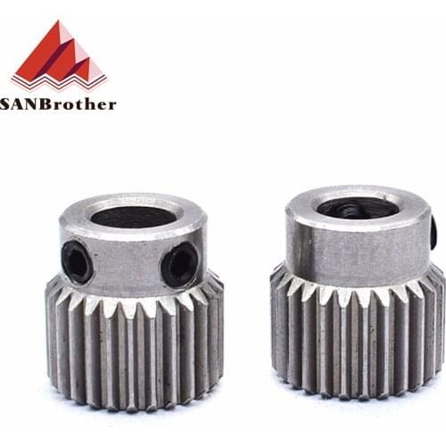 Stainless Steel Head Gear 26 Teeth Bore 5mm 3D Printers Accessories Parts Diameter 11mm For MK8 Extruder Part 26 Tooth