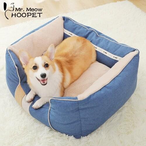 Hoopet Pet Dog Bed Home Cat Winter Bed Warm Puppy Sleeping Kennel Teddy Comfortable House