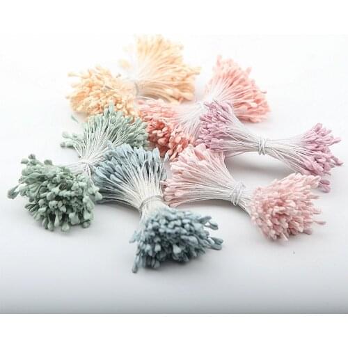 360PCS/Lot Artificial Flowers Plastic 6 Colors Handmade Home Wedding Party Decoration Fake Flowers Stamen DIY Flower 19618