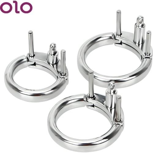 OLO Male Penis Lock Chastity Device Cock Ring 3 Size Choose Additional Restraint Cock Cage Accessories Male Masturbation