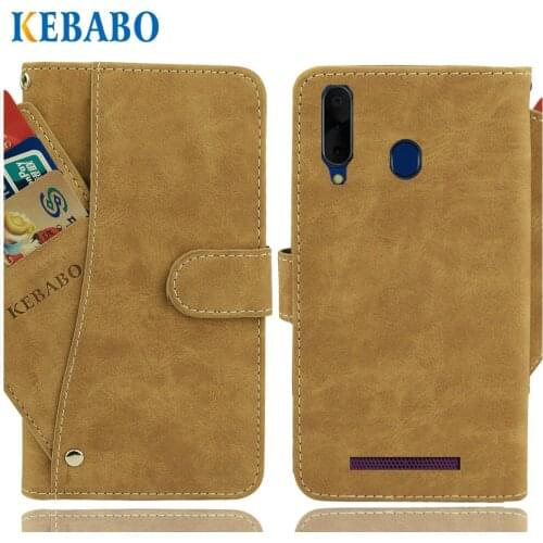Leather Wallet Prestigio S MAX Case Flip Retro Vintage Leather Front Card Slots Cases Cover Business Phone Protective Bags