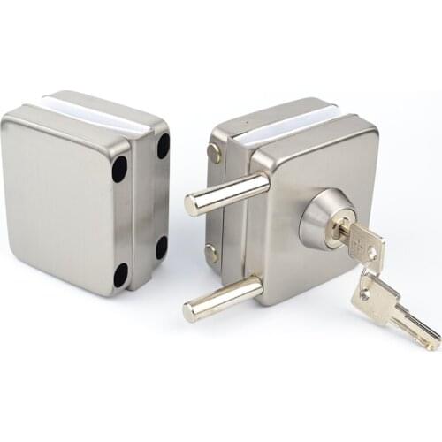 Square,thick reinforced Glass Door Lock,strengthen, sus304 stainless steel,No need to open holes,Frameless glass door,10-12mm