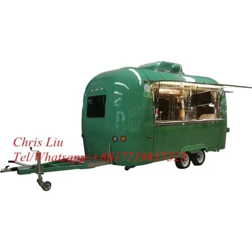Mobile Fast Food Trailer Hot Dog Coffee Bar Bubble Tea Cart Food Truck Mobile Kitchen Vending Kiosk