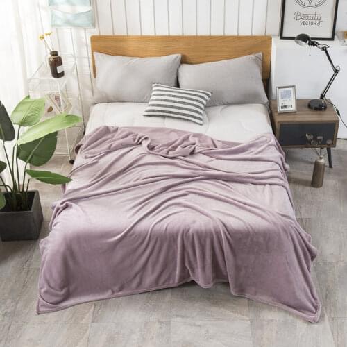 Plain Flannel Blanket Pure Color Coral Fleece Napping Blanket Nordic Style Blanket Blanket Fluffy Blankets for Beds Soft Blanket