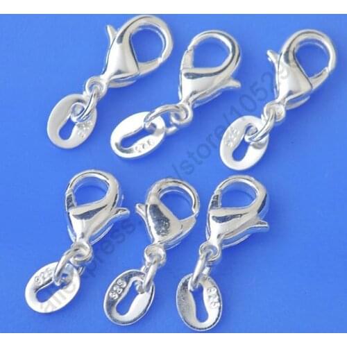 New Wholesale 925 Sterling Silver Fine Jewellery Findings DIY Handmade Jewelry Accessory Findings Lobster Buckles