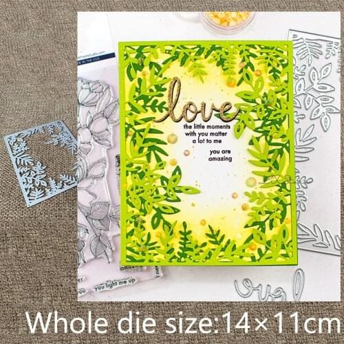 New Design Craft Metal stencil mold Cutting Dies leaves frame decoration scrapbook die cuts Album Paper Card Craft Embossing