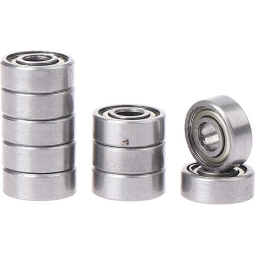 10pcs/Lot Deep Groove Spherical Carbon Steel Miniature Bearings Double Shielded Miniature High-carbon Steel Single Row 6 Models