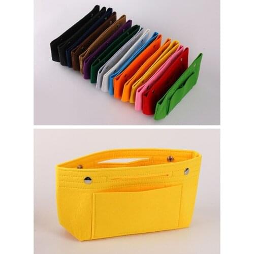 Portable Felt Purse Handbag Large Organizer Bag Multi Pocket Insert Bags