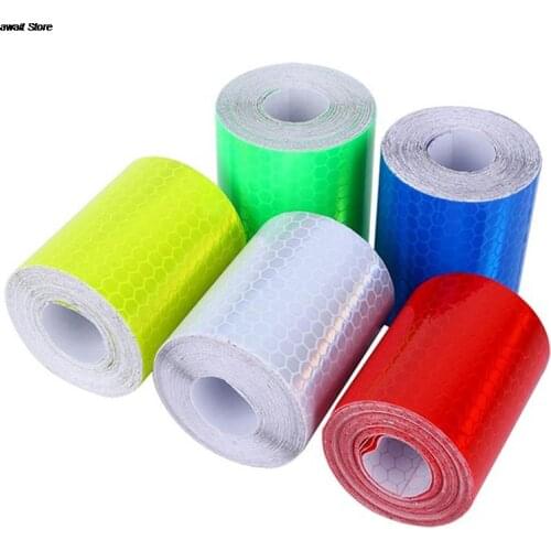Warning Tape Strip Stickers Warning Light Reflector Protective Sticker Reflective Film Car Safety Mark Reflective 100cm X 5cm