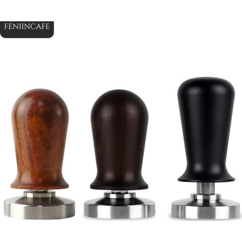 Food Grade 53mm 51mm Espresso Coffee Tamper Coffee Pull Cup Press Flat Base Barista Accessories Wholesale Free Shipping