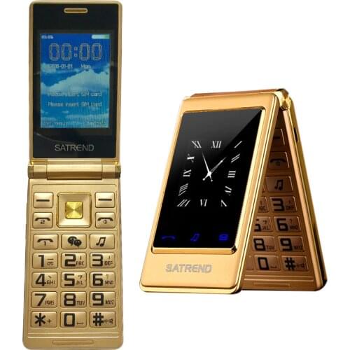 Long Standby Touch 3.0" Screen Flip Mobile Phone Dual Display Dual SIM Blacklist Speed Dial Bluetooth 2.0 Large Key Senior Phone