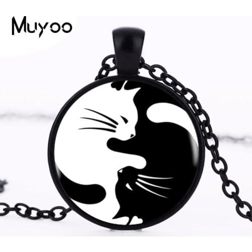 1pcs Yin Yang Pendant Choker Statement Round Necklace For Women Dress Accessories Animal Pendant Jewelry HZ1