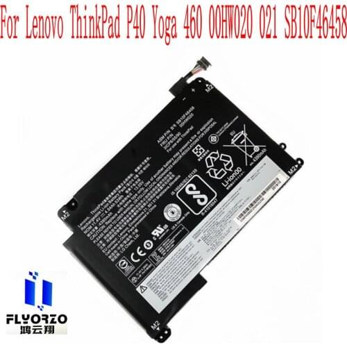 100% Brand New 4390mAh/53WH SB10F46458 Battery For Lenovo ThinkPad P40 Yoga 460 00HW020 021 SB10F46458 Laptop