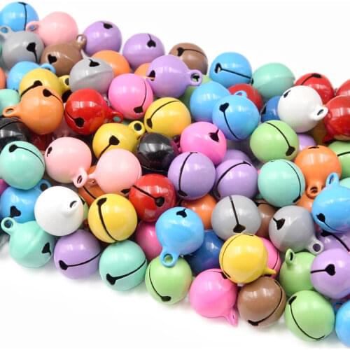 20Pcs Christmas Bells Iron Loose metal Beads Jingle Bells Christmas Decoration Pendants DIY Crafts Handmade Accessories 13*13mm