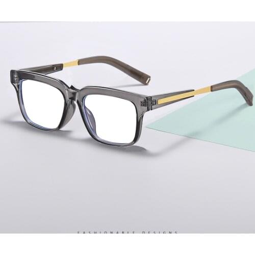 2021 Square Computer Anti-Blue Goggles, Blue Ray Blocking Eyeglasses for Men and Women, Prescription Glass Frames for Myopia
