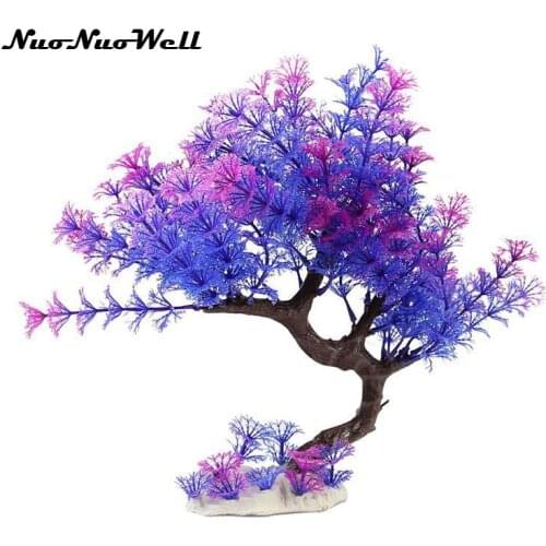 30cm Underwater Artificial Plants Fish tank Decoration Tree Aquarium Decorations Purple Water Grass Arch