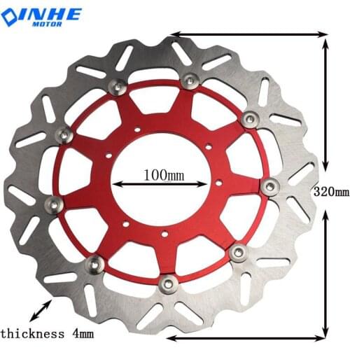 320MM Front Wavy Floating Brake Disc Rotor CR125 CR250 CRF250R CRF250X CRF450R CRF450X CRF230F CR500 Supermoto Motard