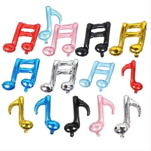 50pcs Musical Notes Foil Mylar Balloons Birthday Party Supplies Inflatable Kids Toys Air Globos Wedding Decorations Supplies