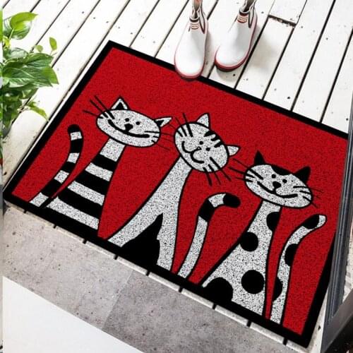 Puppy cat pattern floor mat bathroom absorbent non-slip floor mat cute cartoon creative animal carpet home non-slip mat