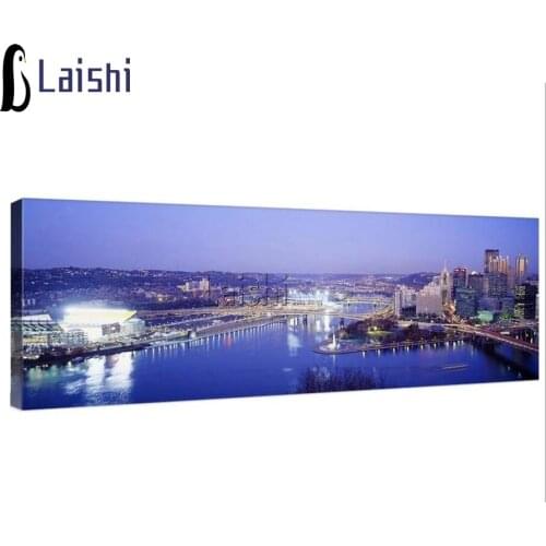 Large size diy Diamond Painting 5d Cross Stitch modern City night Scenery Mosaic full square round Rhinestone diamond Embroidery