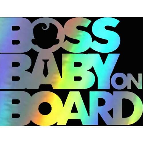 Car Sticker 3D 17.8*13.5cm Boss Baby On Board Funny Stickers and Decals 3D Stickers on Car Reflective Motorcycle Car Styling