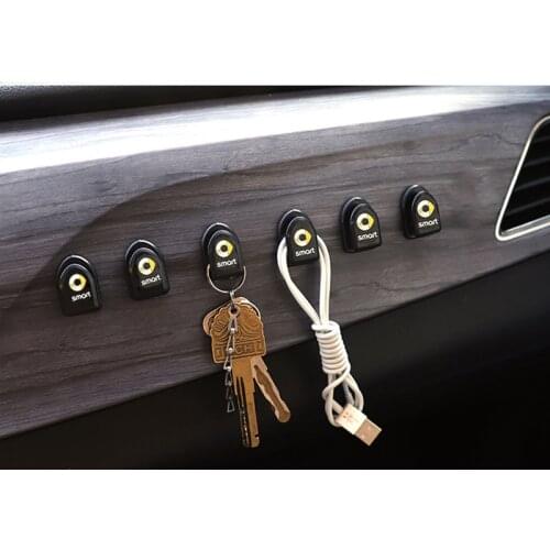 Car Hooks Organizer Storage For Smart 451 453 450 Fortwo Forfour Cabrio City-Coupe Crossblade Roadster Coupe Auto Fastener Clip