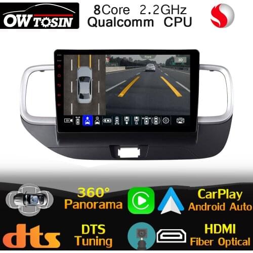 10.1" IPS Qualcomm 8Core Android For Hyundai Venue 2019 2020 Car Multimedia Player Radio Auto GPS 360 Panoramic WiFi HIFI Stereo