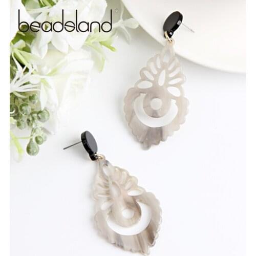Beadsland Acetic Acrylic Drop Earrings Hollow Design Fashion Vintage Woman Girl Party Festival Hot Sell Gift 40337