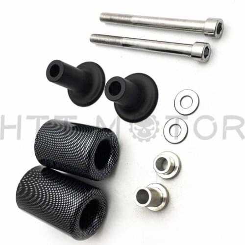 Aftermarket free shipping motorcycle parts CARBON FIBER No Cut Frame Slider Crash Protector For 2013-2014 Kawasaki Ninja Zx-6R