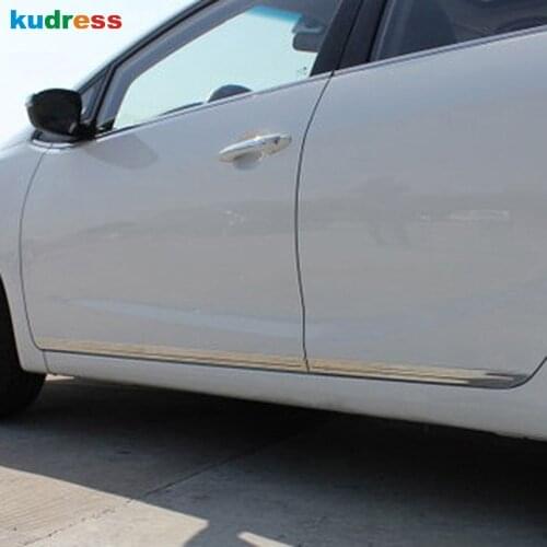 For Kia Cerato K3 Forte 2012 2013 2014 Stainless Steel Side Door Body Trim Strip Stream Panel Hoods Car Styling Accessories 4pcs