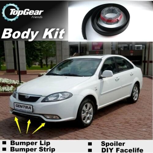 Bumper Lip Lips For Daewoo Gentra 2013~2019 / Top Gear Shop Spoiler For Car Tuning / TOPGEAR Recommend Body Kit + Strip