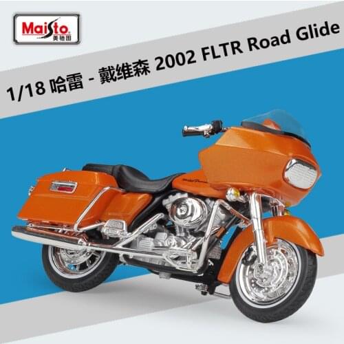Halolo Maisto 1:18 Harley 2002 FLTR Road Glide Model Car Simulation Alloy Motorcycle Metal Toy Car Childrens ToyGift Collection
