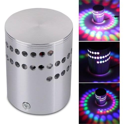 Colorful RGB Spiral Hole Wall Lamp Surface Install LED Light Bars Party Festive Amusement Tools Luminaire Lighting Decoration
